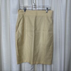 United Colors Benetton cream linen blend pencil skirt